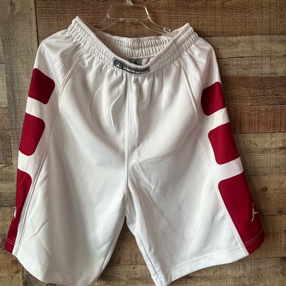 Jordan Other - Jordan Men's White and Red Athletic Shorts